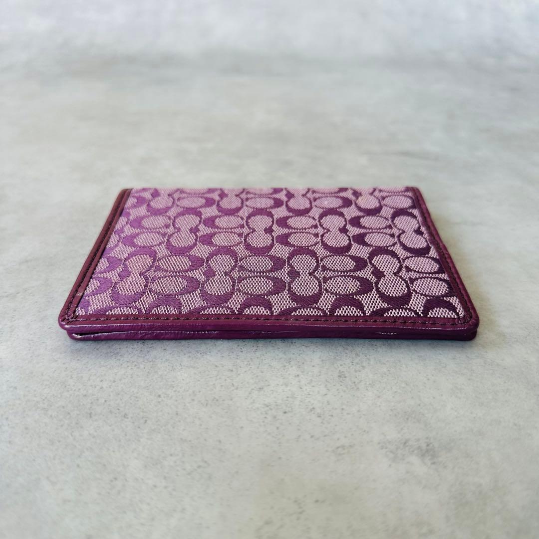 未使用✨COACH Signature Passport Case PURPLE 5