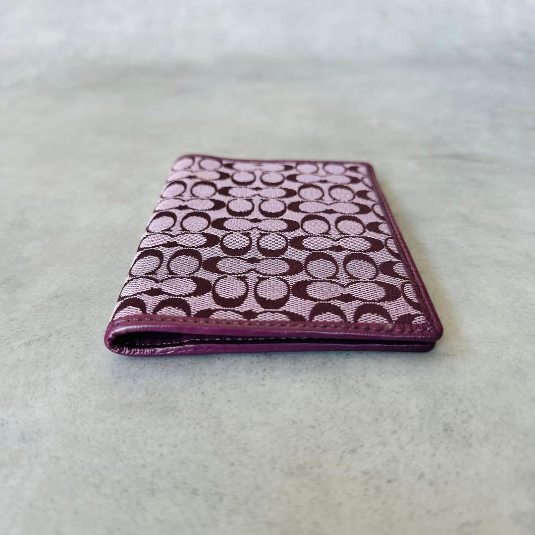 未使用✨COACH Signature Passport Case PURPLE 6