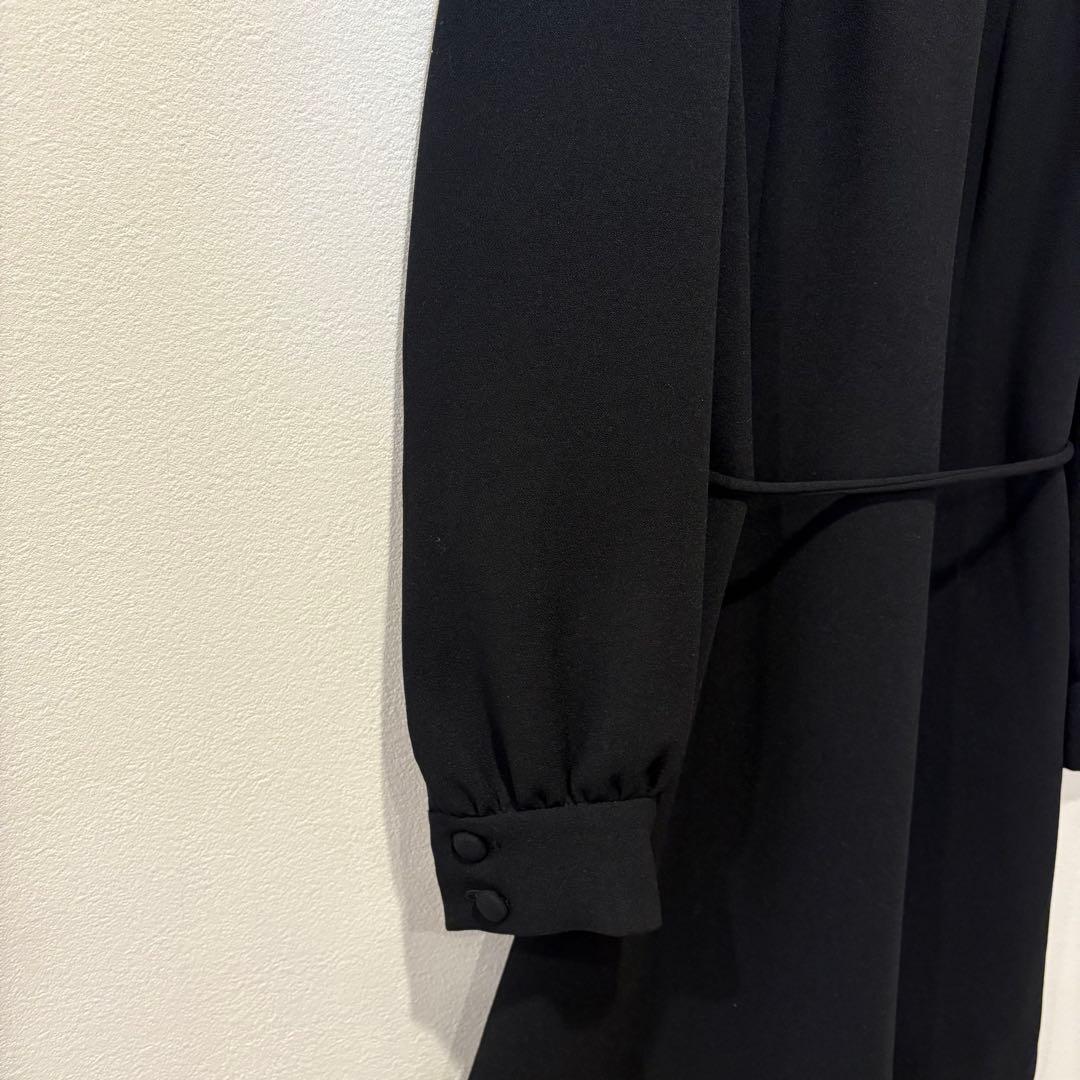 プリエール ワンピース レース 切替 フォーマル ブラック 黒　10号 M 6