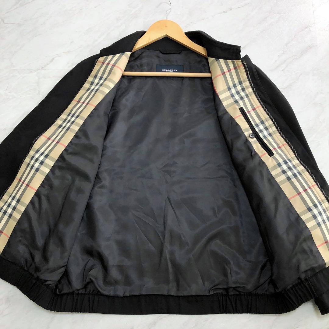 【美品】BURBERRY ハリントンジャケット ノバチェック ホースロゴ 黒 M 8