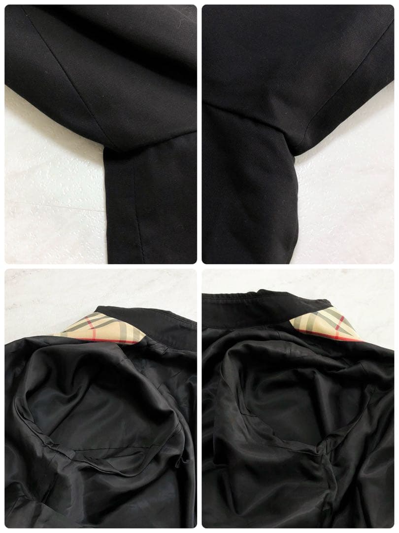 【美品】BURBERRY ハリントンジャケット ノバチェック ホースロゴ 黒 M 9