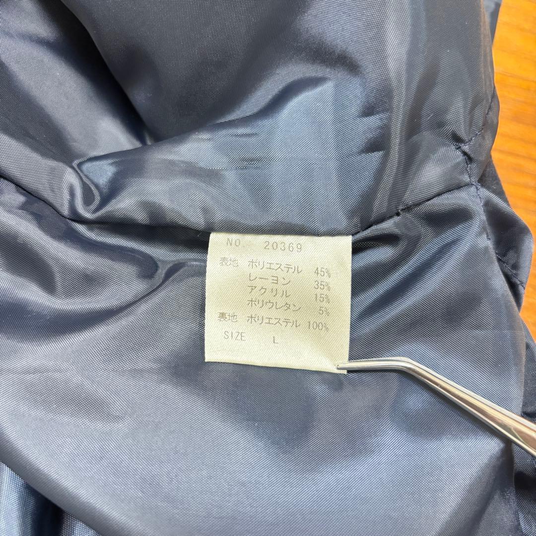 m.f.editorial ネイビーストライプ タイトミニスカート L d781 12