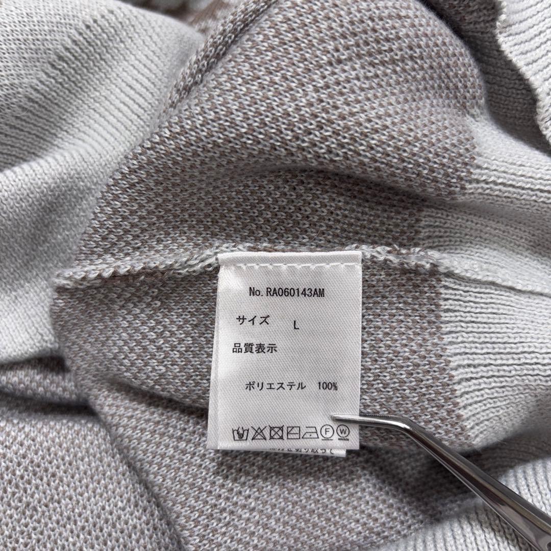 repipi armario Vネックニットベスト L千鳥格子ゆったりd664 12