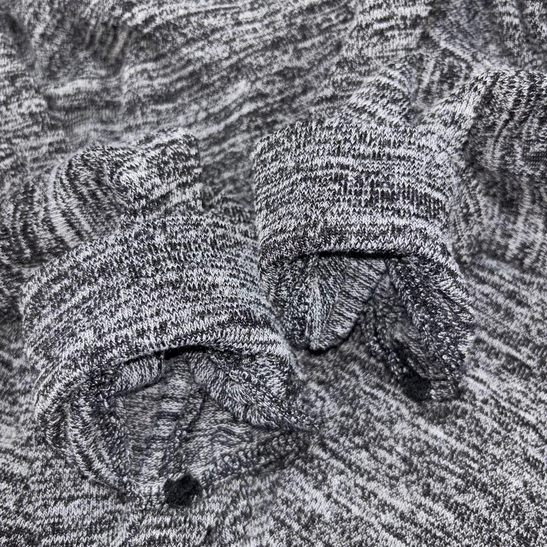 Sureve Vネック メランジ柄ニットセーター L グレー系d731 12
