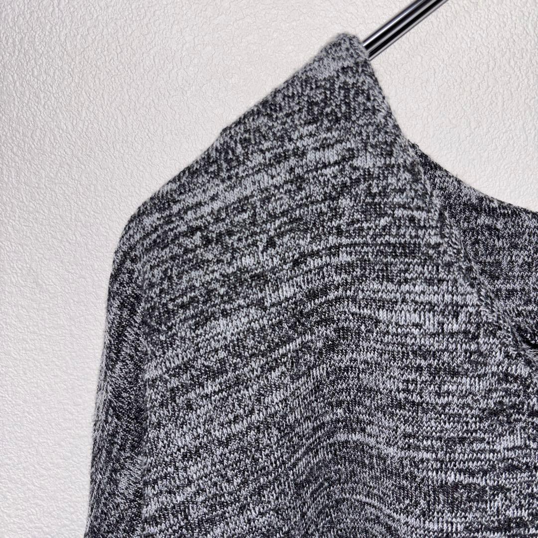 Sureve Vネック メランジ柄ニットセーター L グレー系d731 4