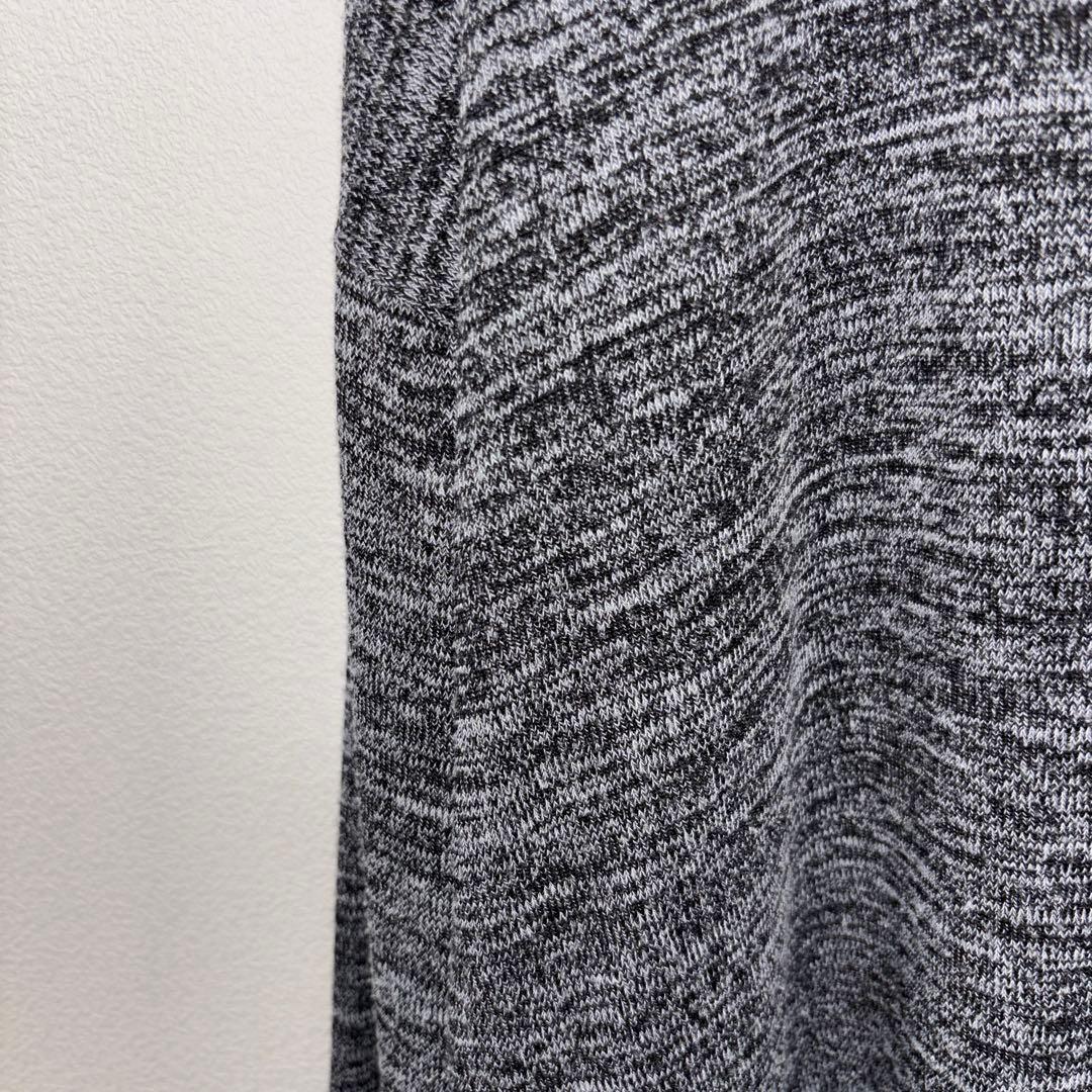 Sureve Vネック メランジ柄ニットセーター L グレー系d731 5