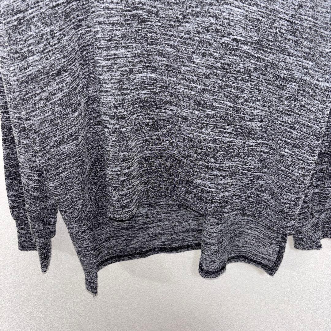 Sureve Vネック メランジ柄ニットセーター L グレー系d731 10