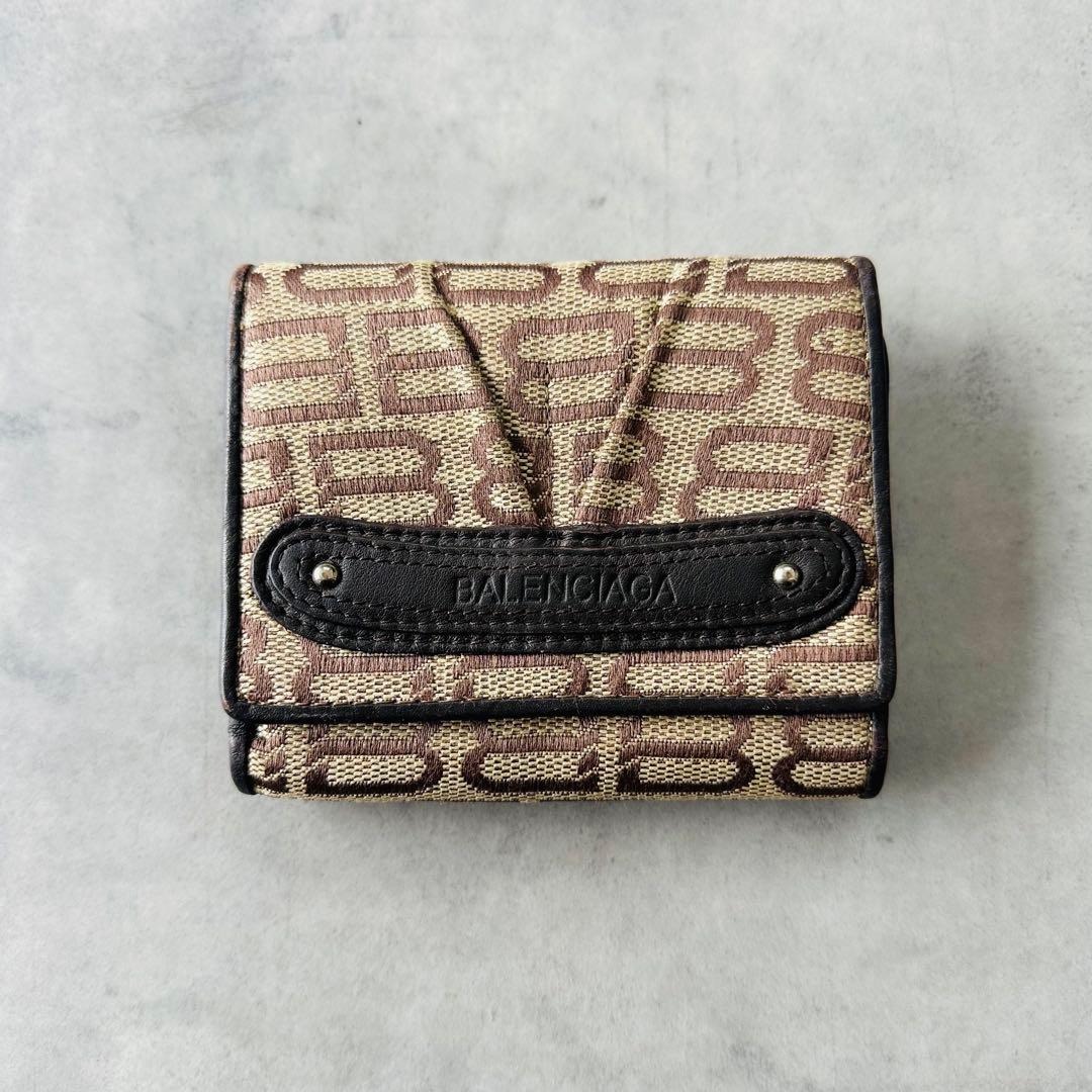 超希少✨BALENCIAGA BBモノグラム 三つ折財布 コンパクトウォレット