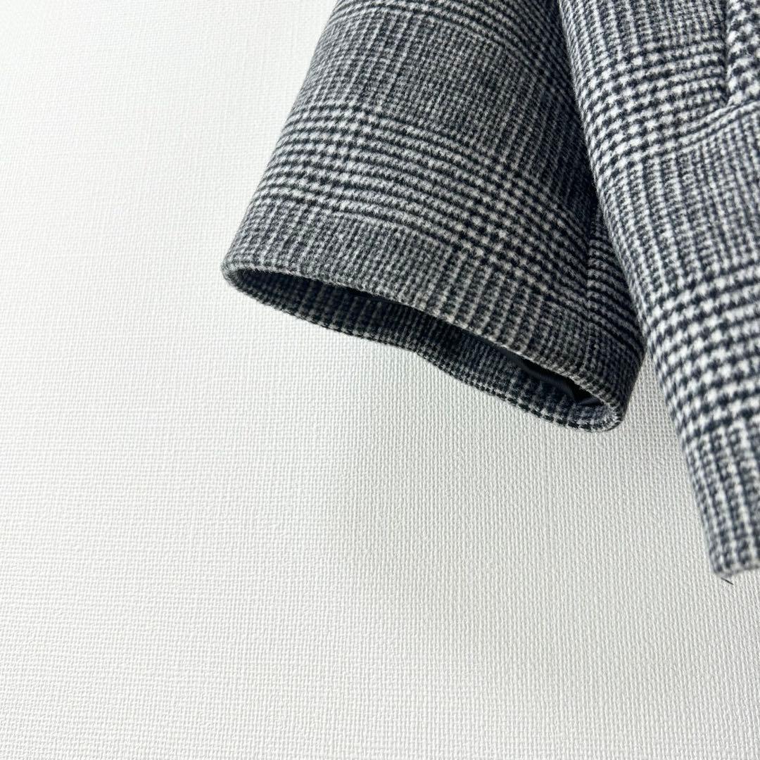 美品✨ジャーナルスタンダード　スーパー140ビーバーノーカラーショートコート 5