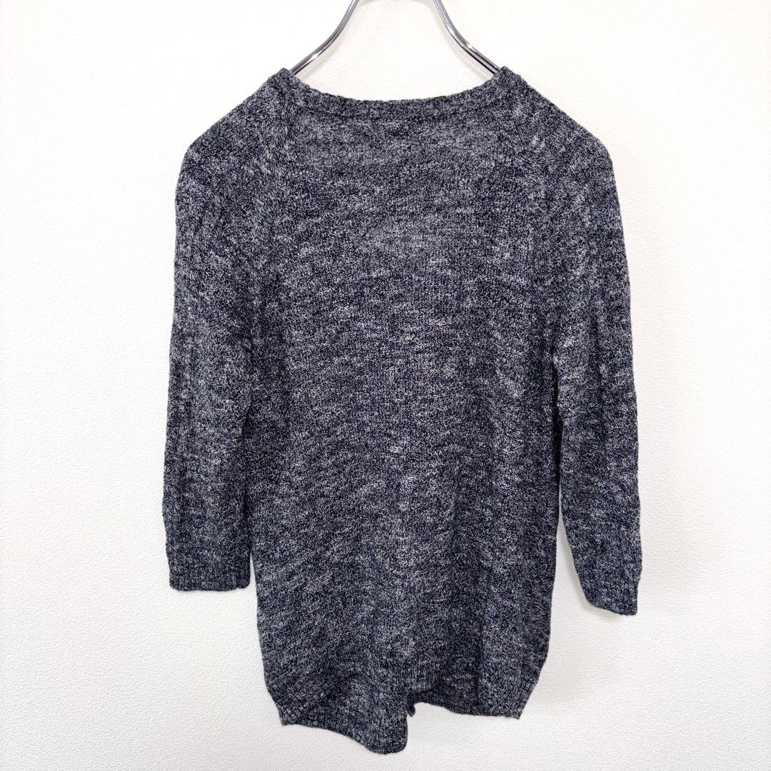TK ブルーグレー系 メレンゲニットカーディガン Mリネン混d711 11