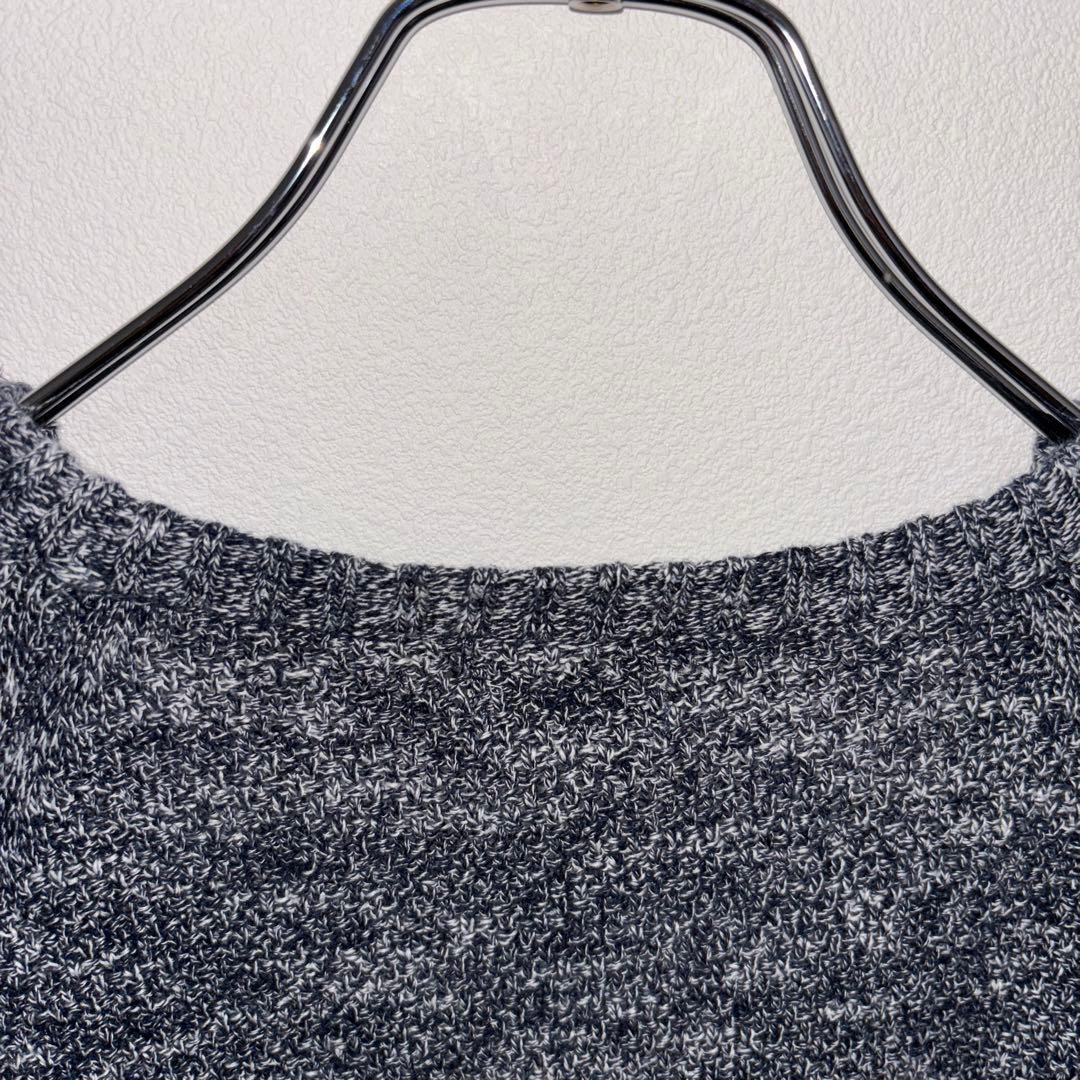 TK ブルーグレー系 メレンゲニットカーディガン Mリネン混d711 12