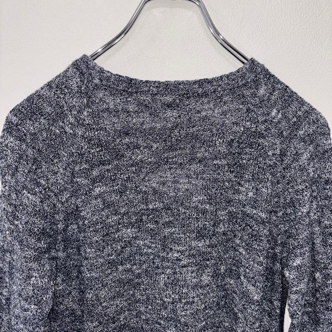 TK ブルーグレー系 メレンゲニットカーディガン Mリネン混d711 13