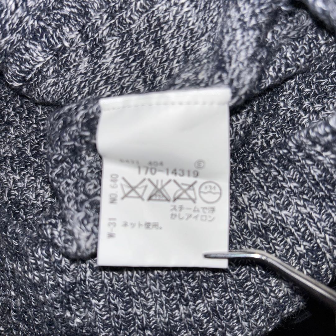 TK ブルーグレー系 メレンゲニットカーディガン Mリネン混d711 17