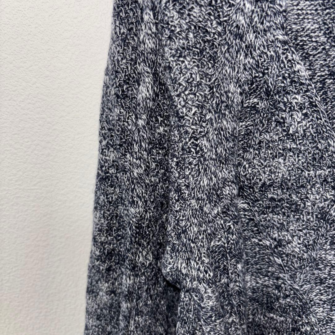 TK ブルーグレー系 メレンゲニットカーディガン Mリネン混d711 5