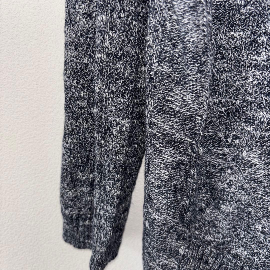 TK ブルーグレー系 メレンゲニットカーディガン Mリネン混d711 6