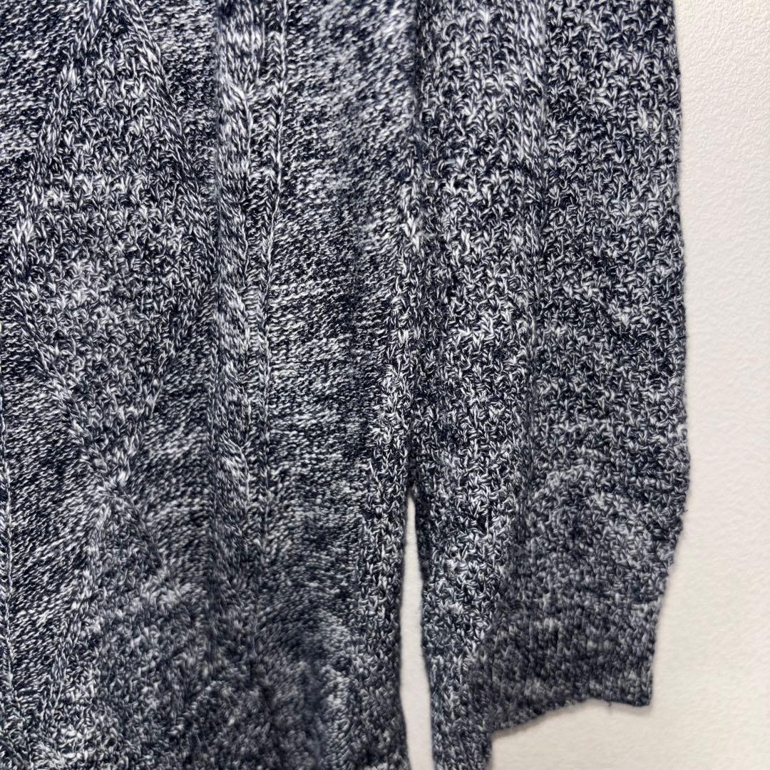 TK ブルーグレー系 メレンゲニットカーディガン Mリネン混d711 9