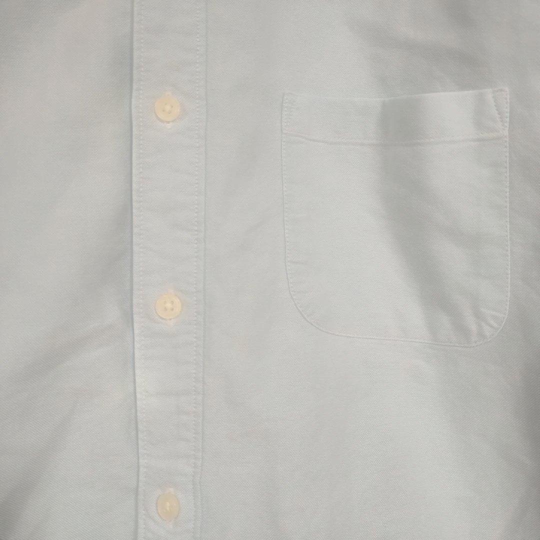 【TKミクスパイス】水色 ボタンダウン 長袖シャツ M ポイント生地付き 4