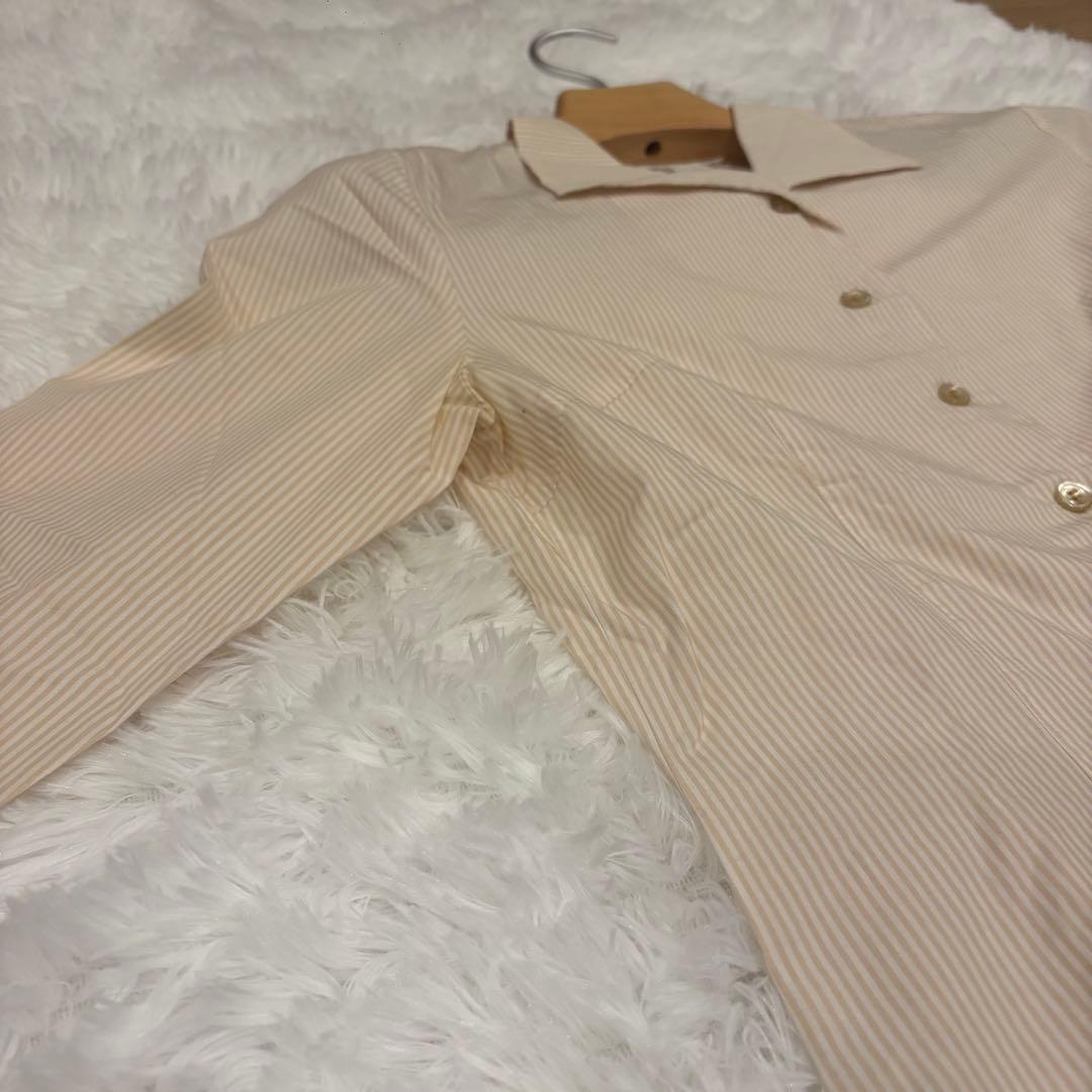 クミキョク 組曲　ストライプ シャツ ジャケット 長袖 ベージュ系 2号　S相当 4