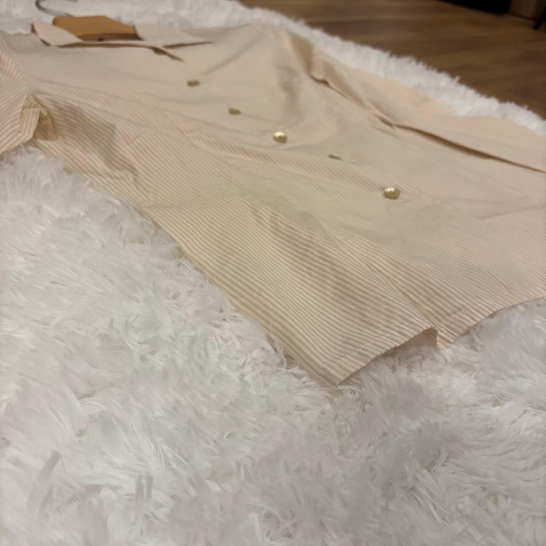 クミキョク 組曲　ストライプ シャツ ジャケット 長袖 ベージュ系 2号　S相当 5