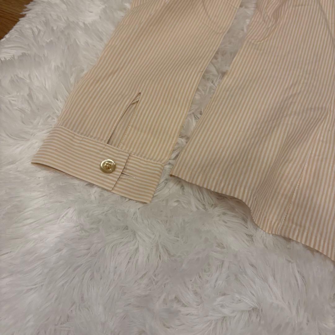 クミキョク 組曲　ストライプ シャツ ジャケット 長袖 ベージュ系 2号　S相当 6