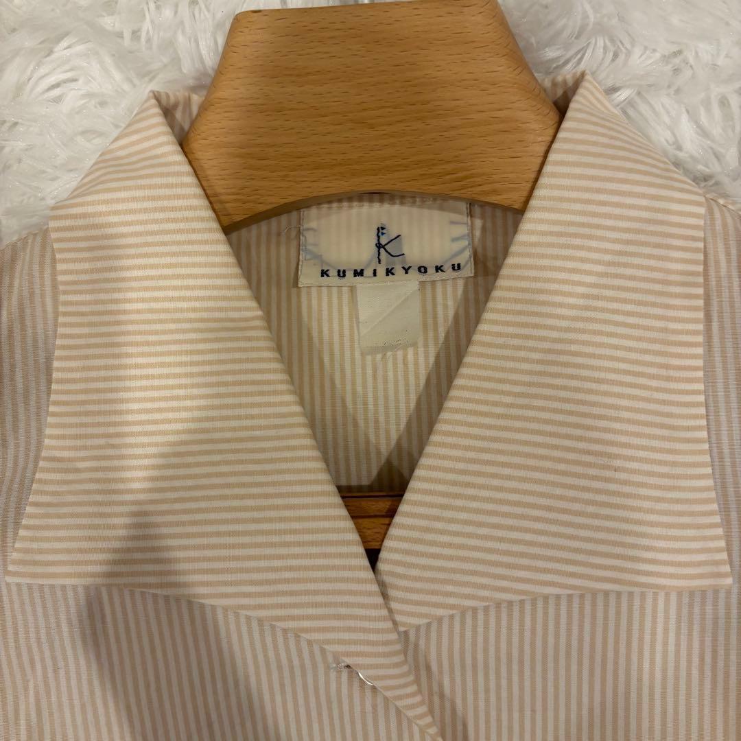 クミキョク 組曲　ストライプ シャツ ジャケット 長袖 ベージュ系 2号　S相当 8