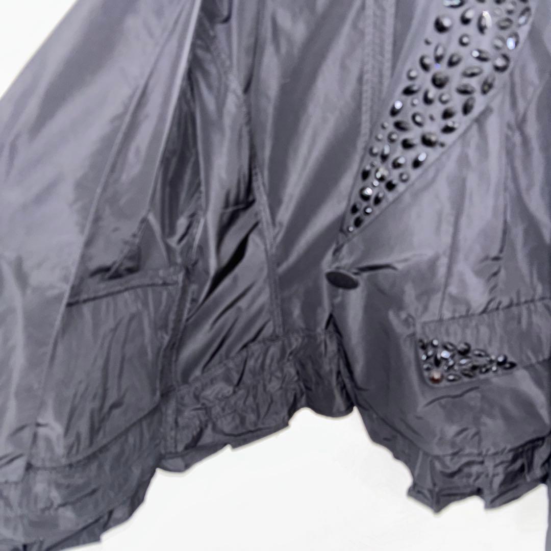 LA.SUMERラシュメール ビジュー付フリルテーラードジャケット M d698 11