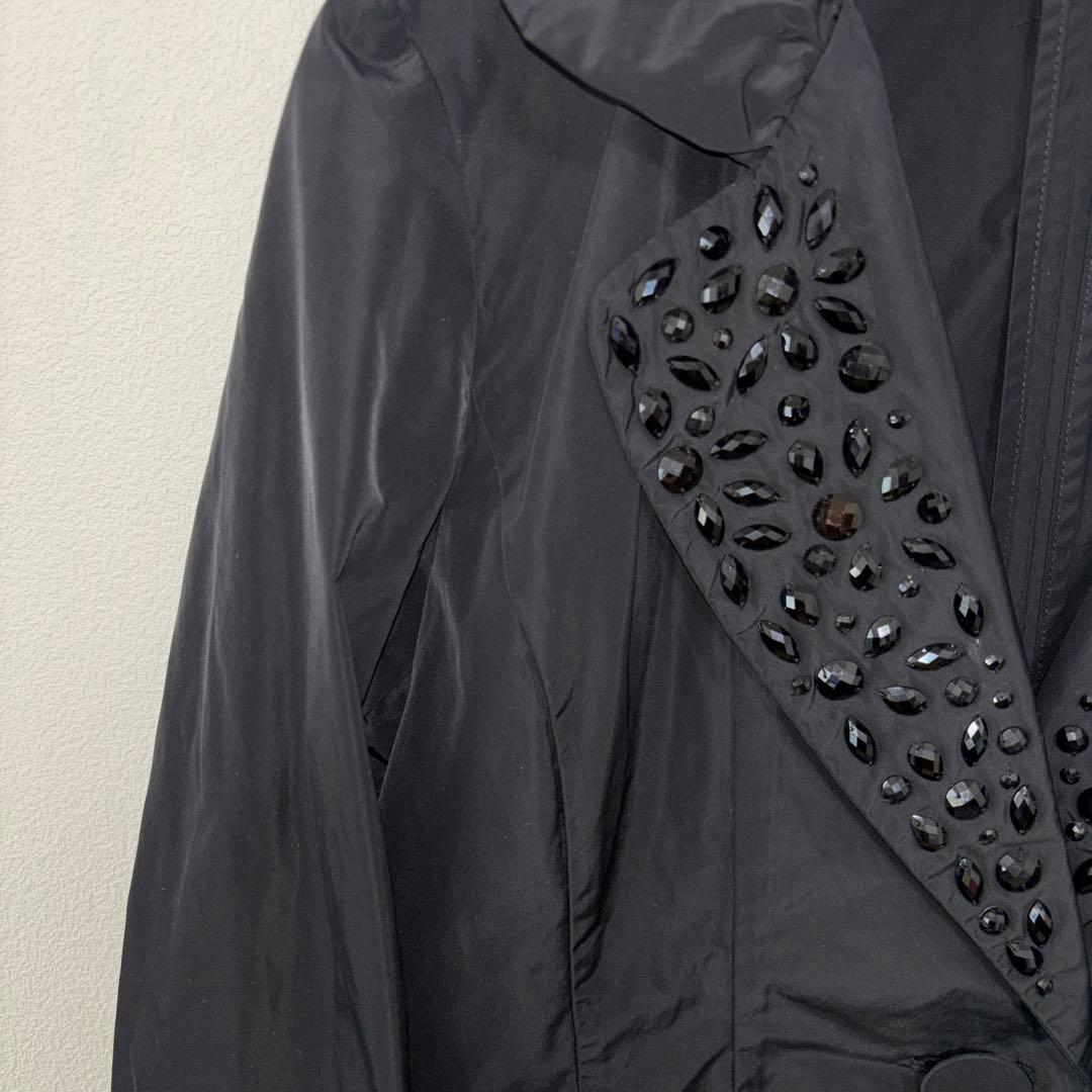 LA.SUMERラシュメール ビジュー付フリルテーラードジャケット M d698 5