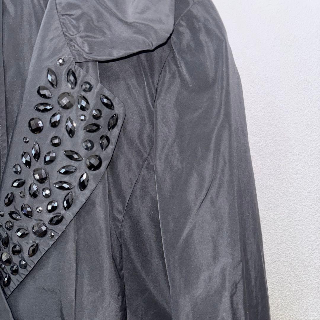 LA.SUMERラシュメール ビジュー付フリルテーラードジャケット M d698 7