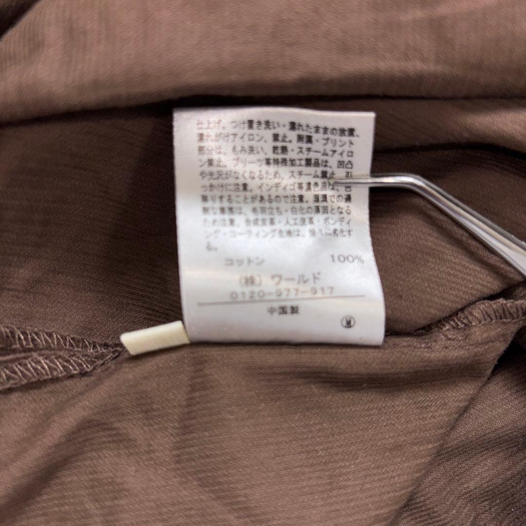 SHOO-LA-RUE ブラウンコーデュロイ長袖シャツワンピース M d743 20