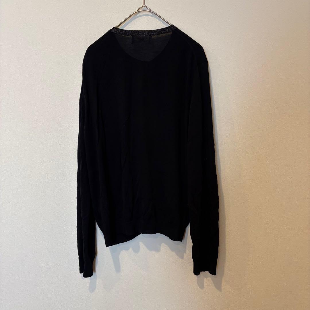 オペークドットクリップ カーディガン ラメ 黒 ブラック　長袖 M 羽織り 7