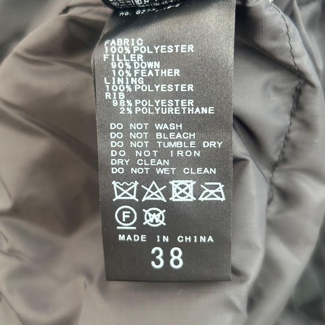 スピックアンドスパン　撥水フーデッドダウンコート　ブラック　38 9