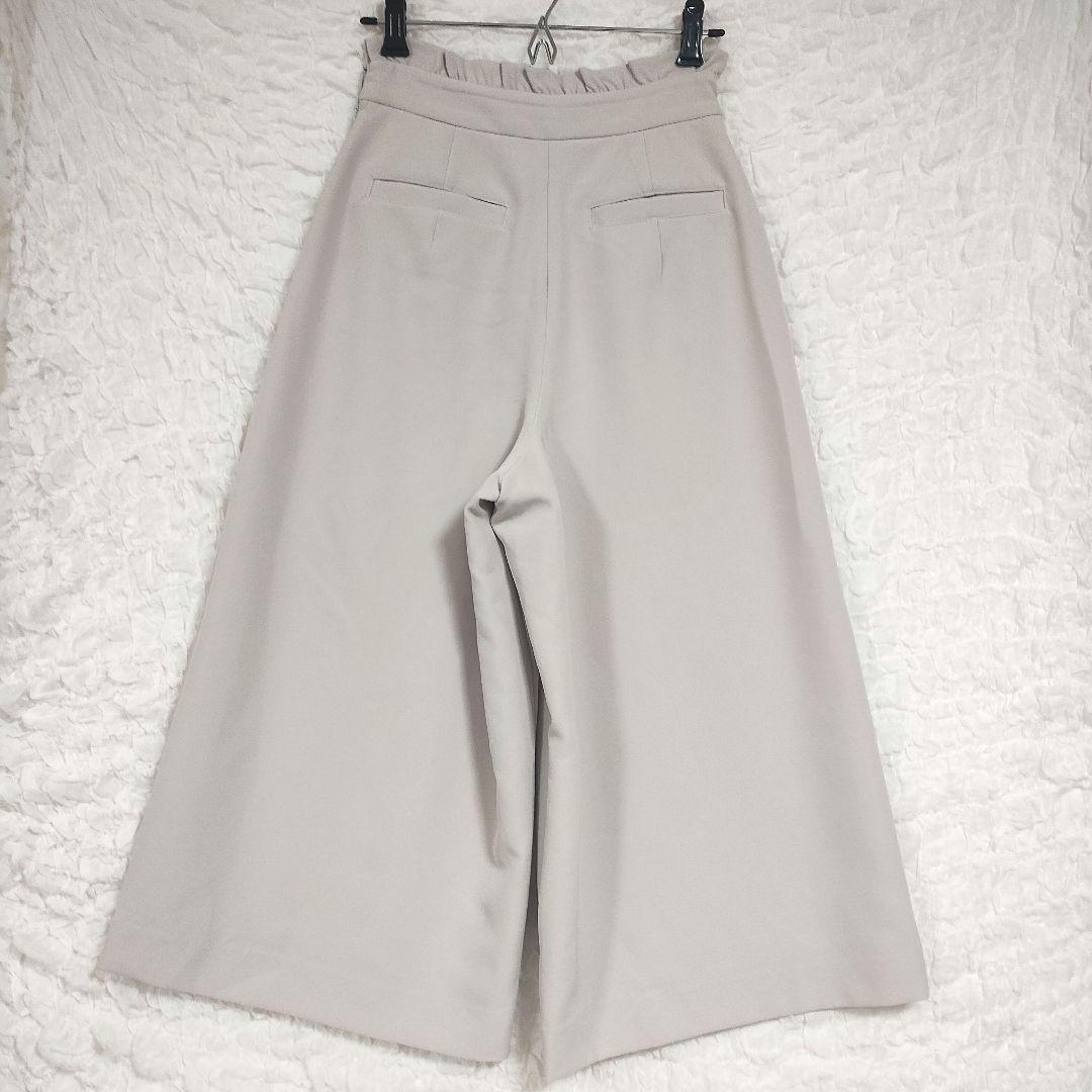 プロポーション ライトグレー ワイドパンツ 装飾ボタン付き S 春 カジュアル 5