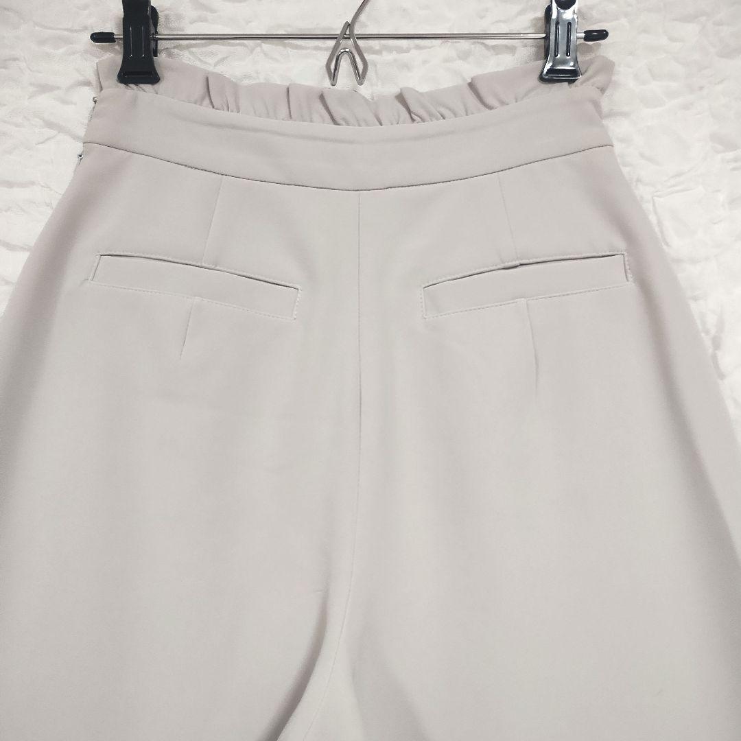 プロポーション ライトグレー ワイドパンツ 装飾ボタン付き S 春 カジュアル 6