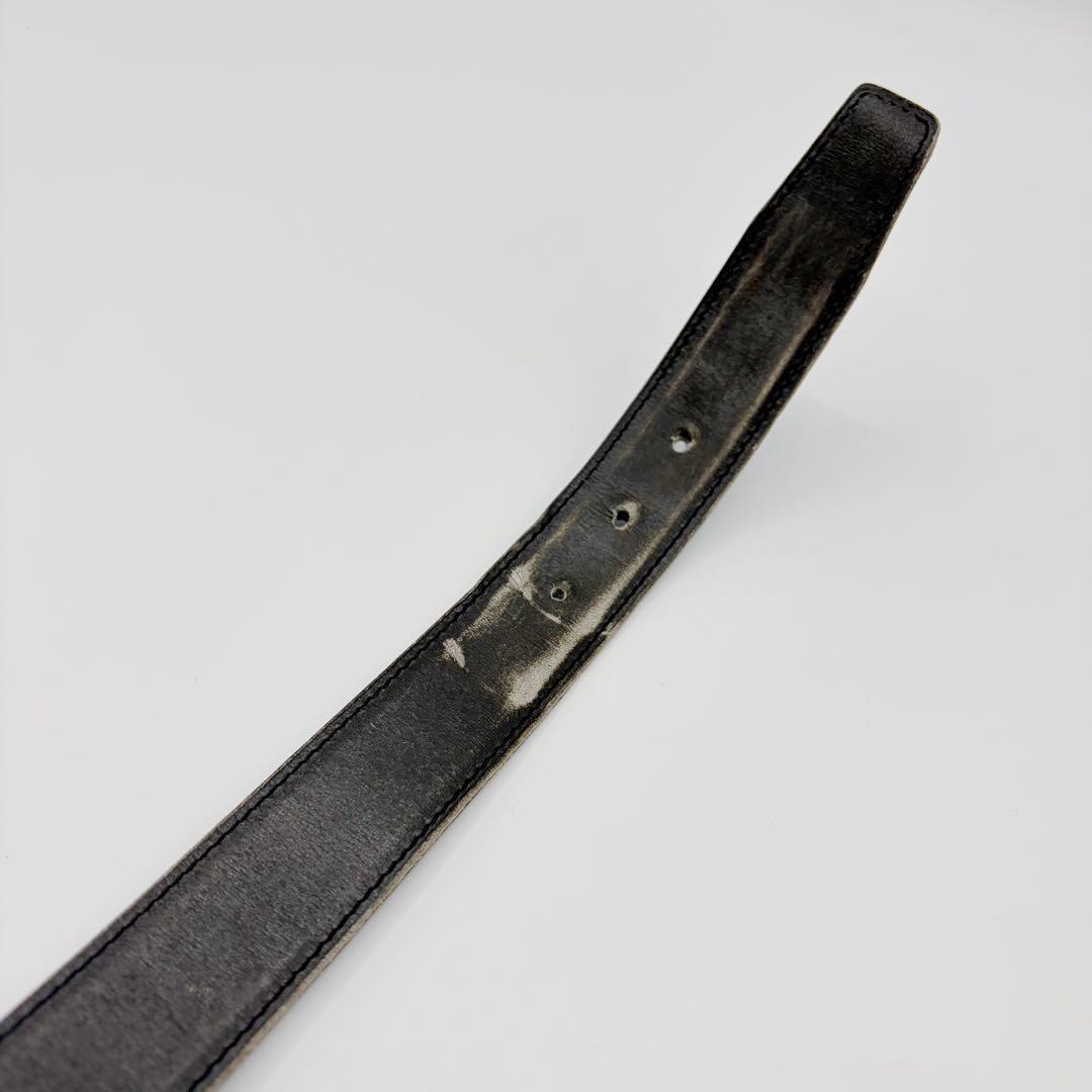 ⭐️良品⭐️ エルメス レザー ベルト 80 ブラック ブルージーン 7