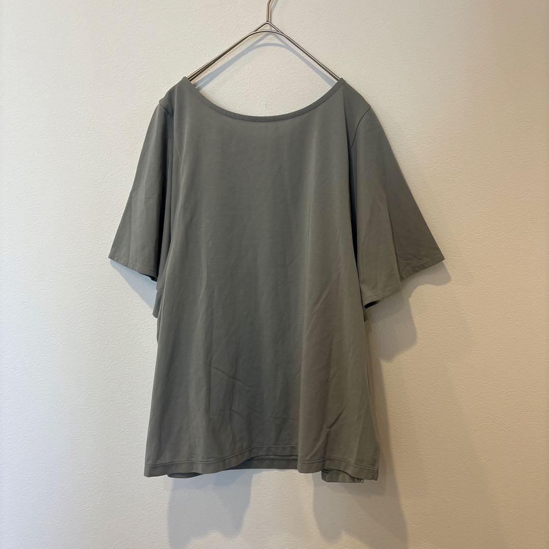 グローバルワーク Vネック カットソー 半袖 Tシャツ　緑　グリーン　L 無地 4