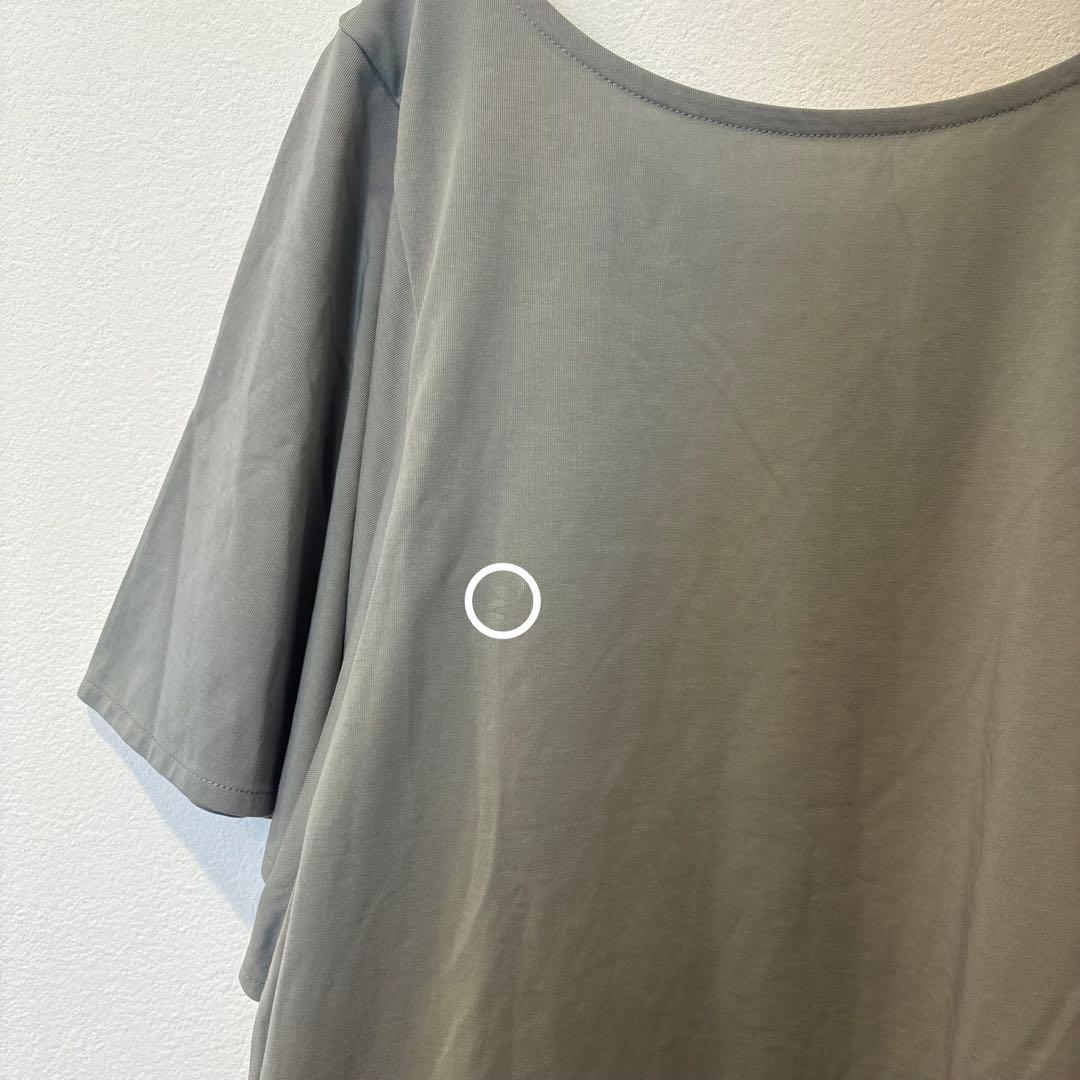 グローバルワーク Vネック カットソー 半袖 Tシャツ　緑　グリーン　L 無地 5