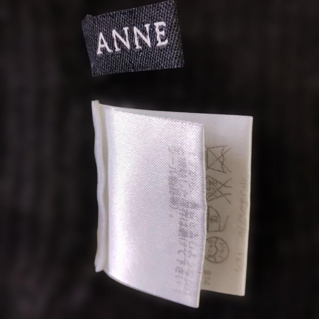 【アンクライン】ダークグレー ハイネック 半袖ニット L 銀ラメ カジュアル 8