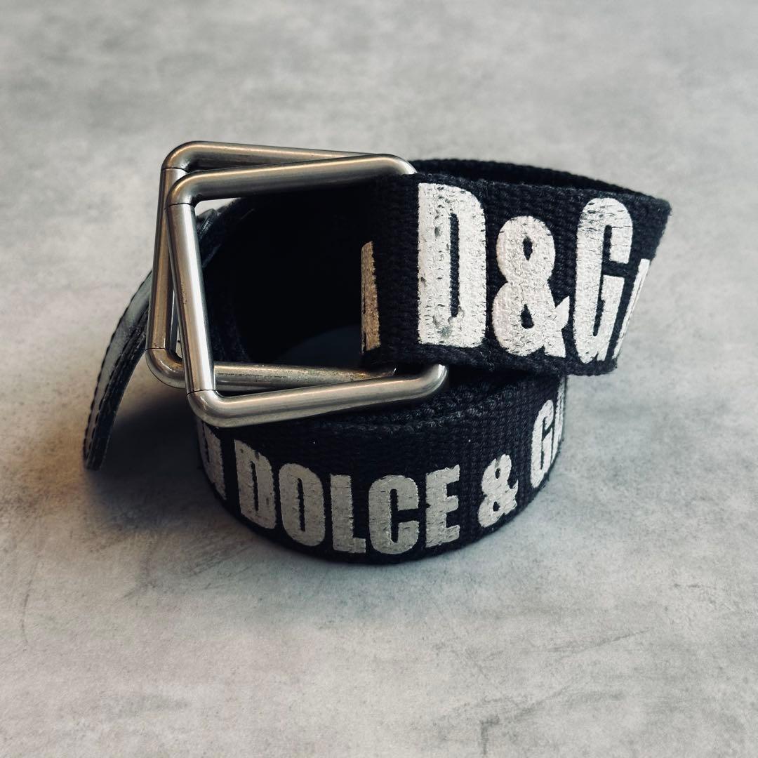 DOLCE&GABBANA ロゴ キャンバスベルト y2k archive