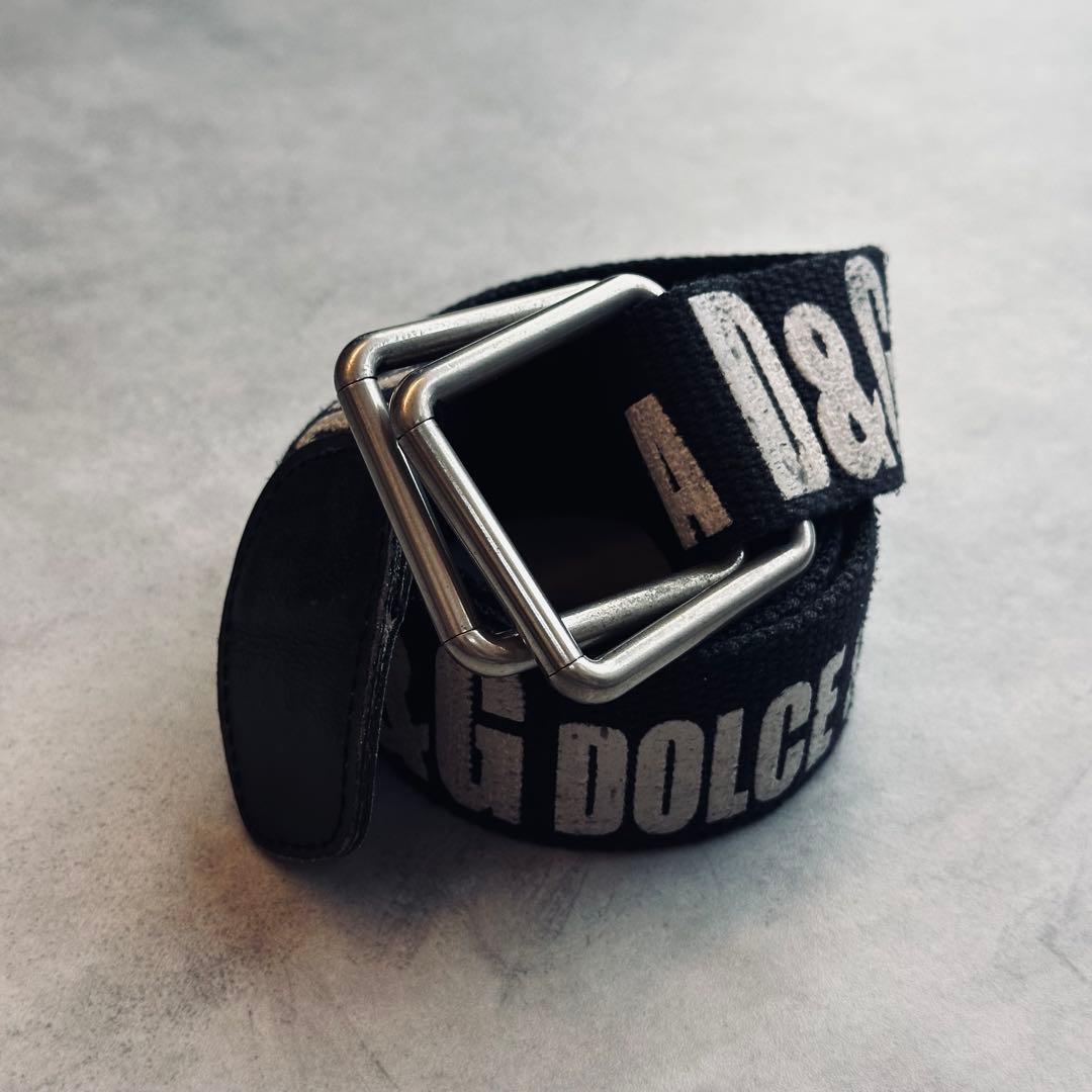 DOLCE&GABBANA ロゴ キャンバスベルト y2k archive 2