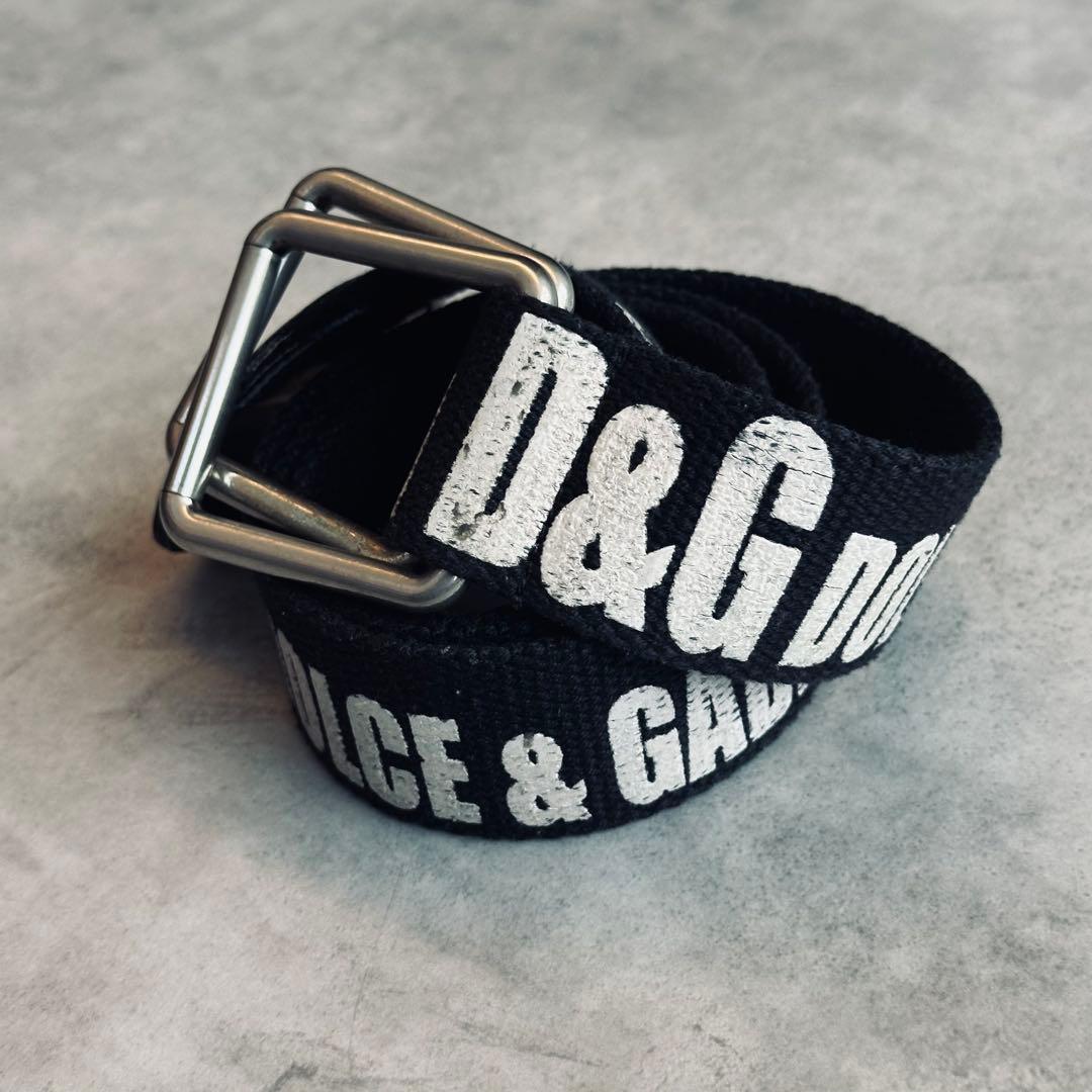 DOLCE&GABBANA ロゴ キャンバスベルト y2k archive 3