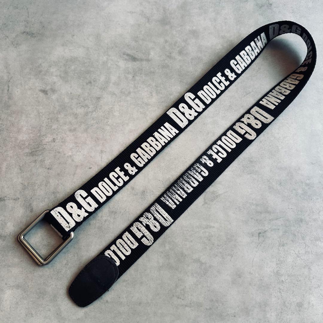DOLCE&GABBANA ロゴ キャンバスベルト y2k archive 5