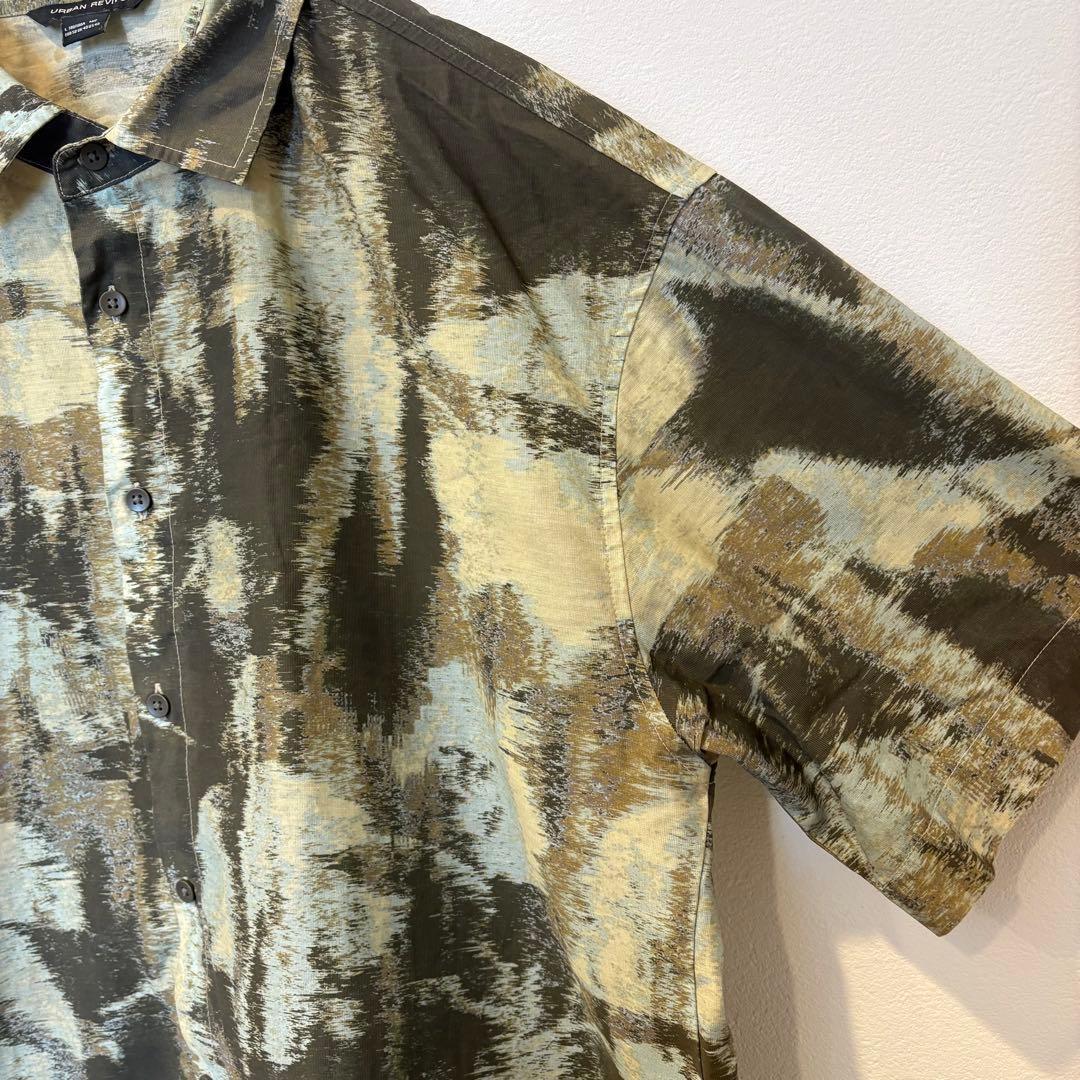 アーバンレヴィヴォ　総柄 半袖シャツ ビッグシルエット L 大きい　迷彩 5