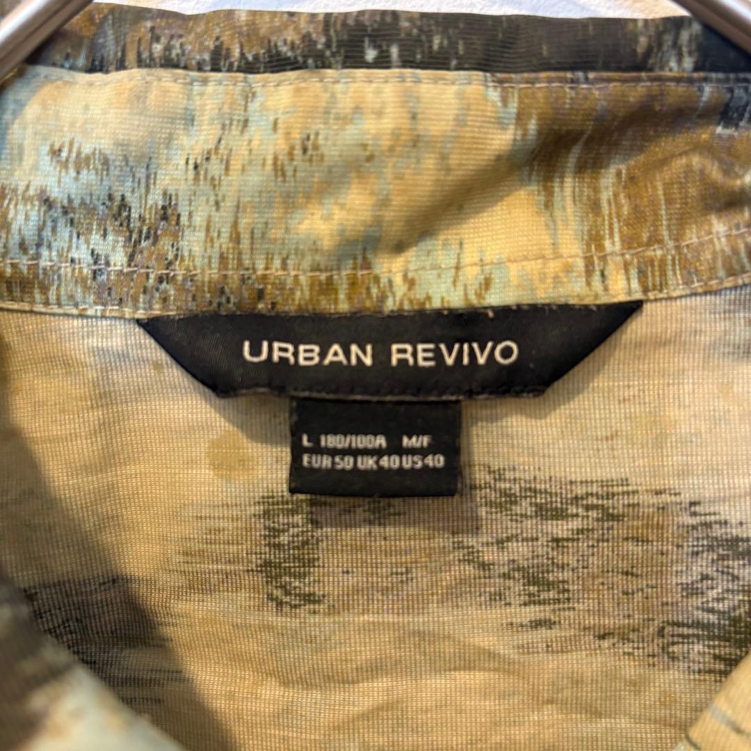 アーバンレヴィヴォ　総柄 半袖シャツ ビッグシルエット L 大きい　迷彩 6