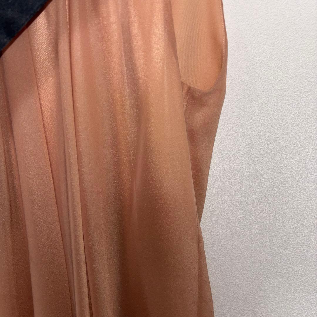 SCOT CLUB ベージュ シフォンフリルノースリーブドレスSヤマダヤd729 9