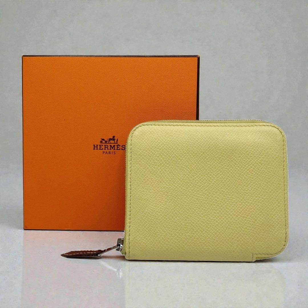 美品✨ エルメス アザップ シルクイン コンパクト イエロー 刻印Z