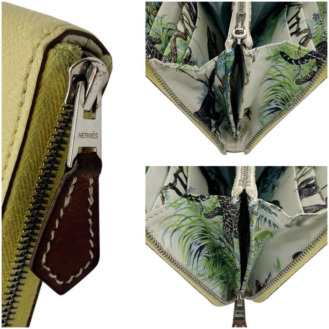 美品✨ エルメス アザップ シルクイン コンパクト イエロー 刻印Z 7