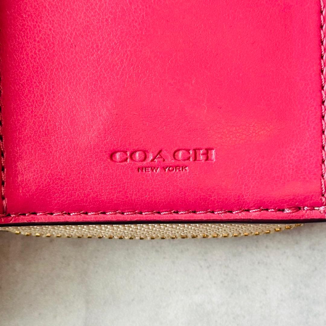 COACH ミニ トライフォールド ウォレット・シグネチャー キャンバス　② 13