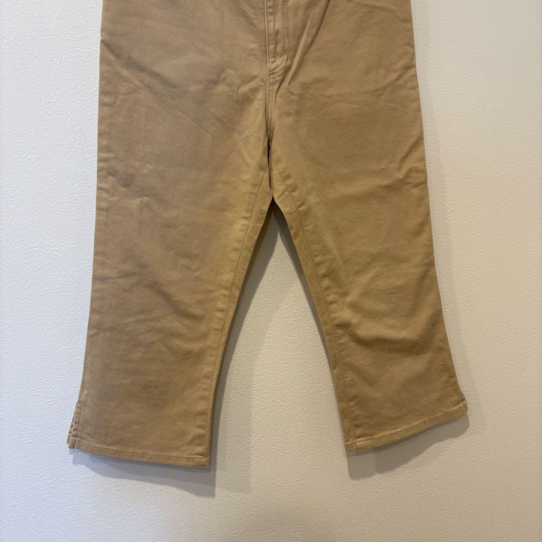 インディヴィ チノパン　クロップド パンツ ストレート ベージュ 40 L相当 3
