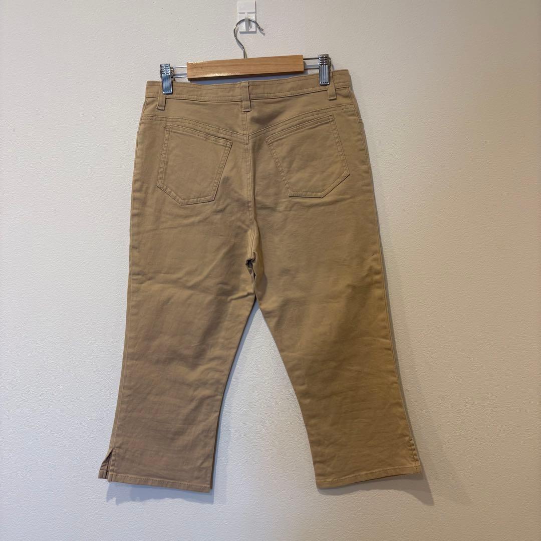 インディヴィ チノパン　クロップド パンツ ストレート ベージュ 40 L相当 4