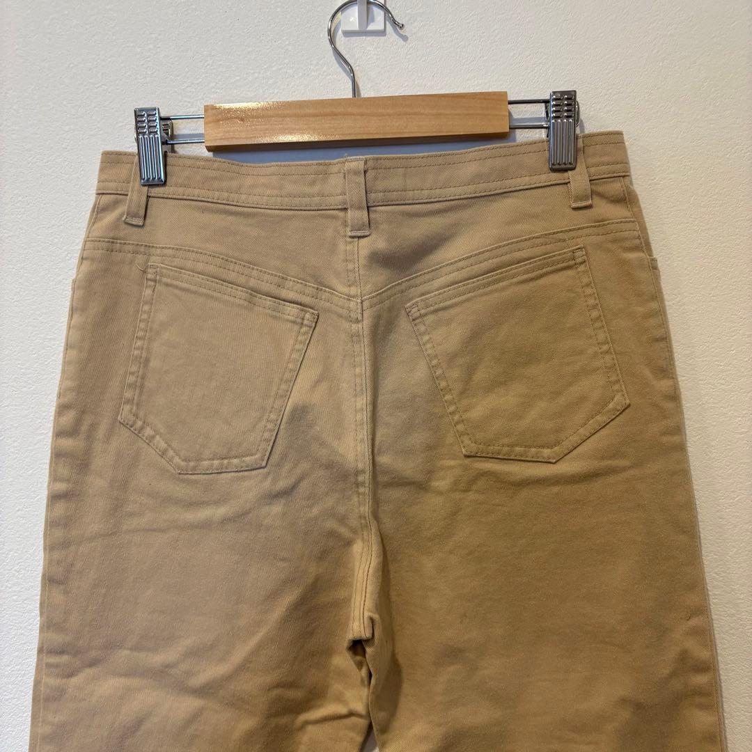 インディヴィ チノパン　クロップド パンツ ストレート ベージュ 40 L相当 5